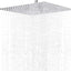 Cabezal ducha lluvia acero inox 16" montaje techo o pared