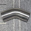 Codo inox ss304 3pulg con mandril 45° para tubo escape