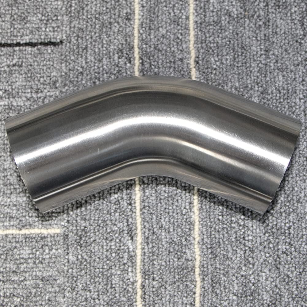 Codo inox ss304 3pulg con mandril 45° para tubo escape