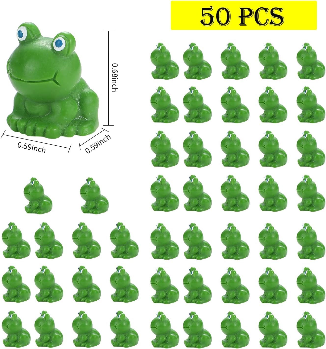 50 Pzas Ranas Plástico Decoración Jardín