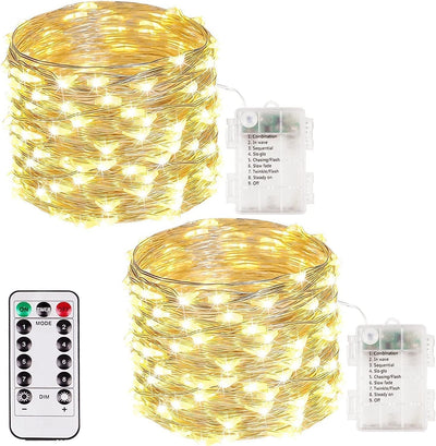 Cadena Luces LED 50 Pzas Impermeable Exteriores Interiores