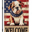 Bandera 4 de Julio 12x18pulg doble cara bulldog arpillera patio