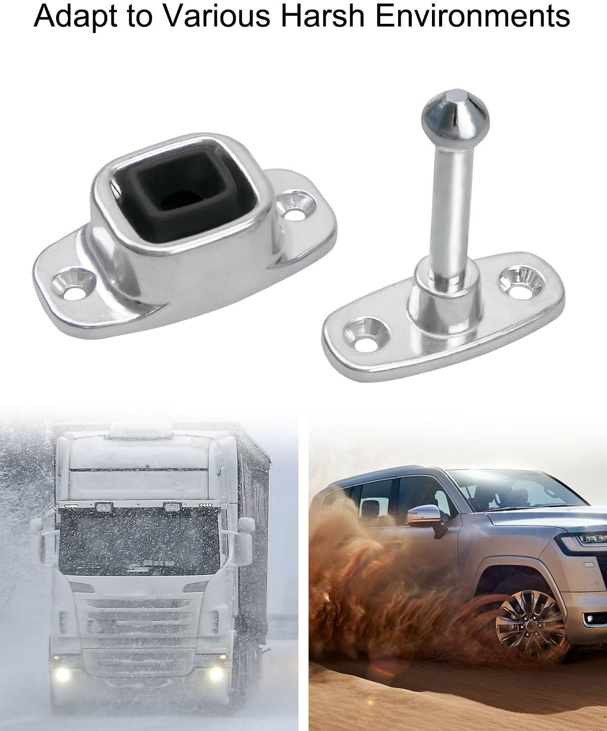 2 Soportes puerta caravana pestillo enchufe