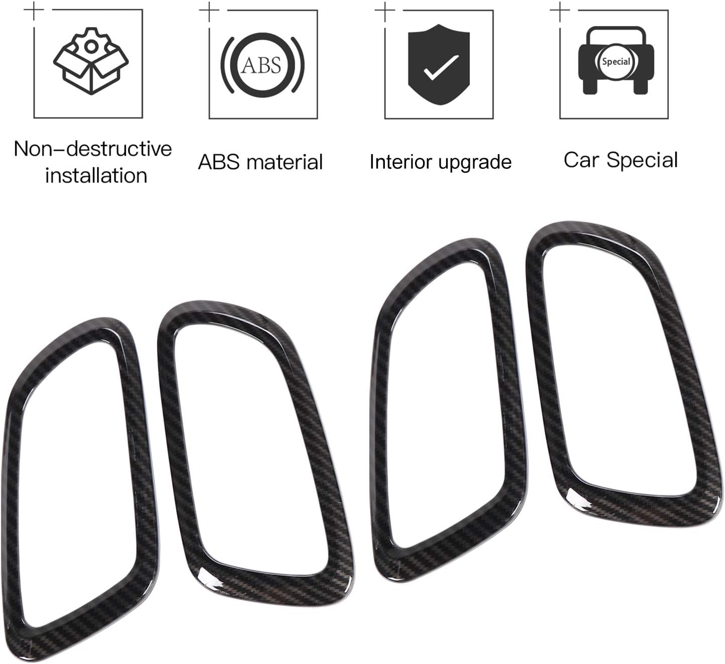 Anillo decorativo manija puerta WK2 textura fibra carbono