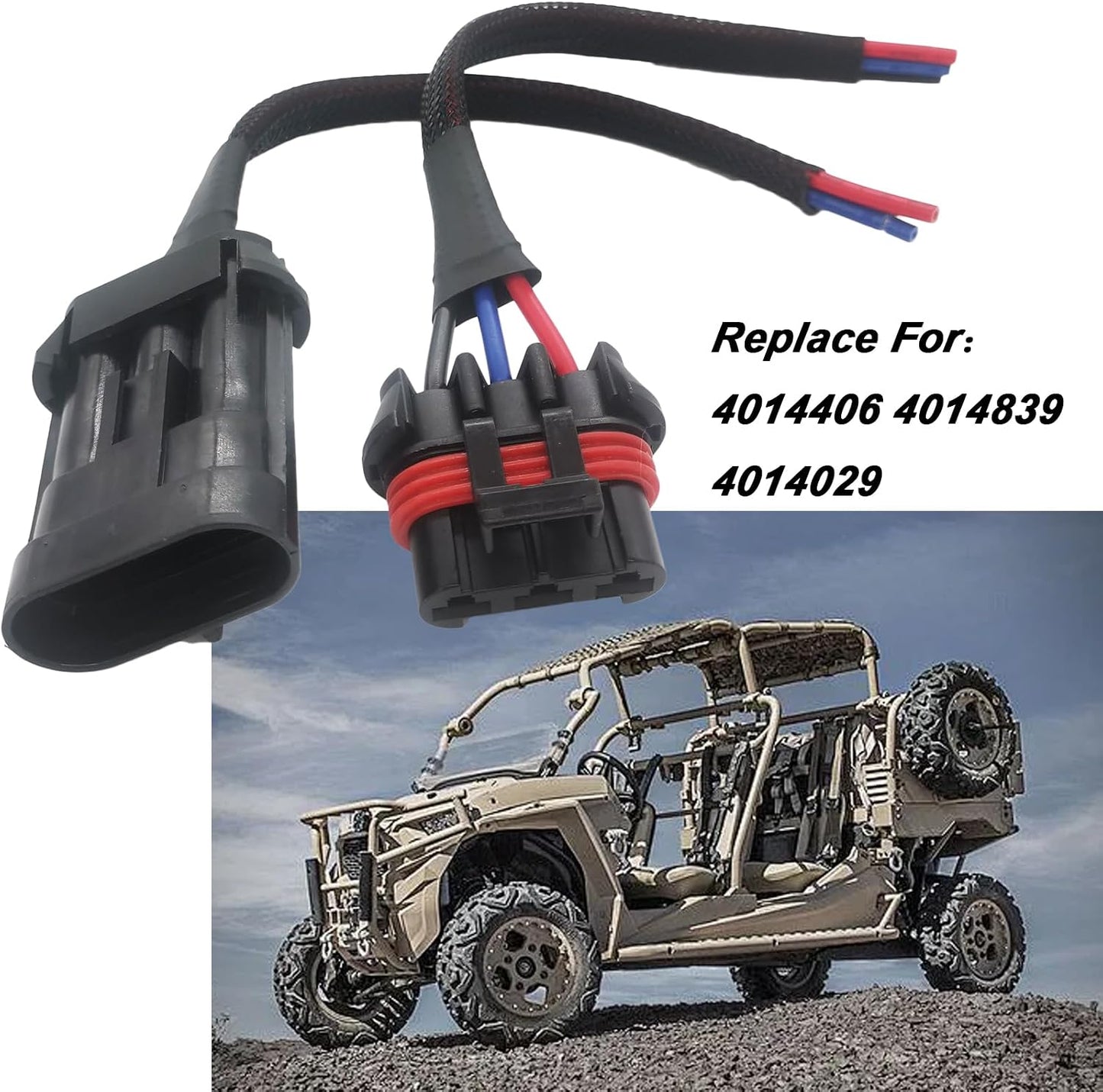 Set 3 Cables ATV Estator Conector Polaris RZR Ranger