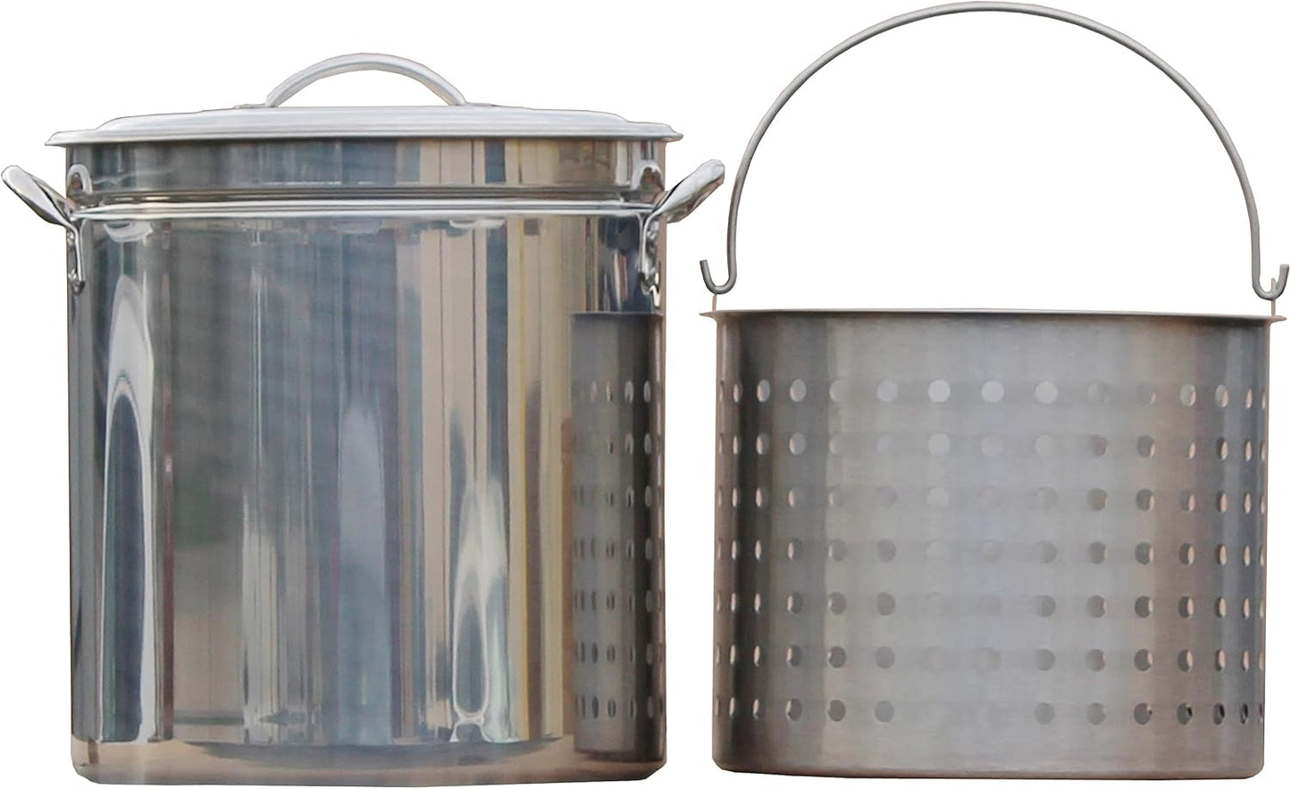 Olla de Acero Inox Estriada para Cocina 36 Qt