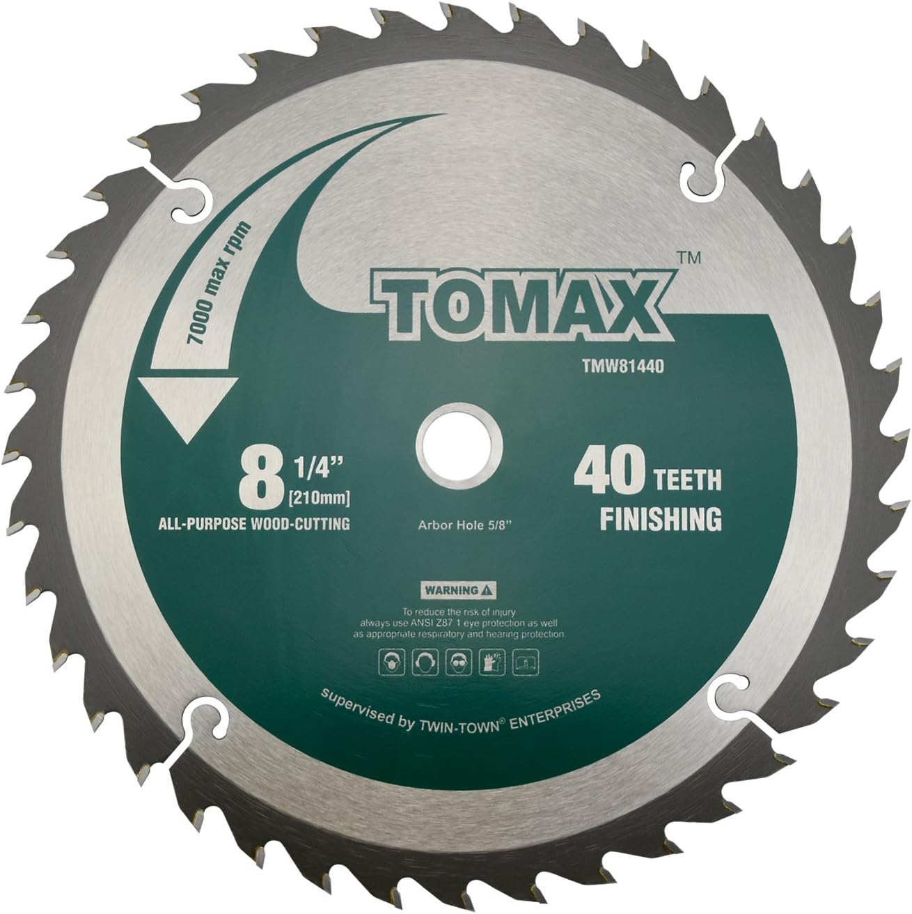 Hoja sierra acabado 8 1/4pulg 40 dientes ATB eje DMK