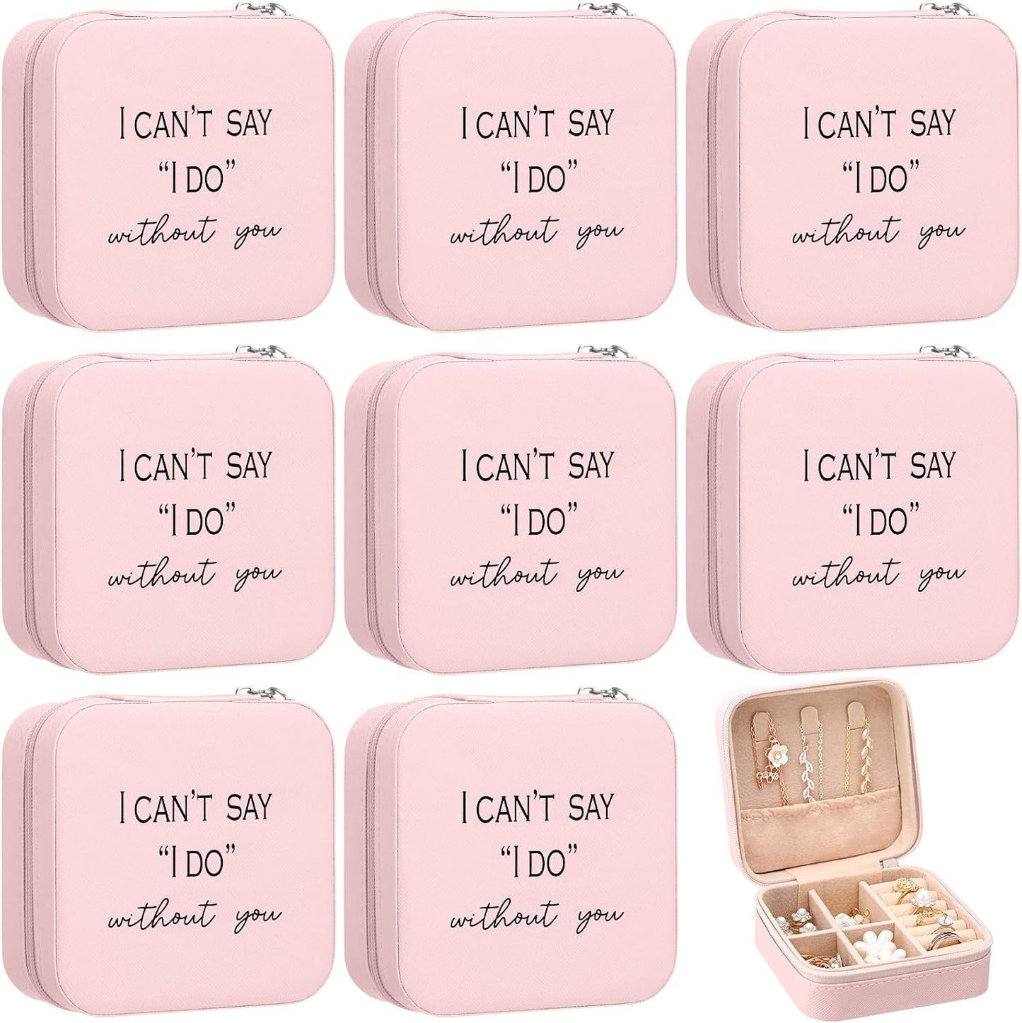 Estuche joyas portátil para damas de honor y viajes