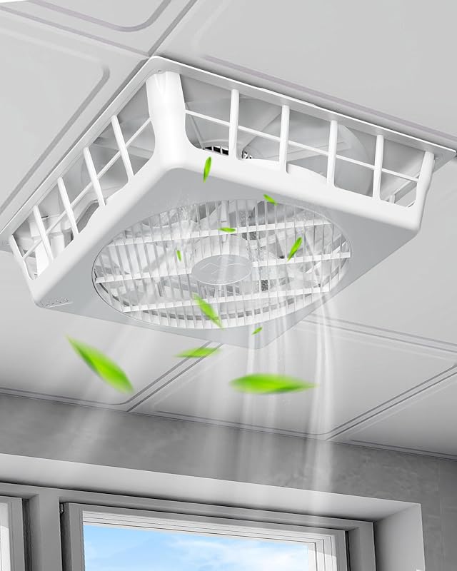 Ventilador techo empotrado 2x2 silencioso 15 velocidades
