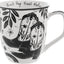 Taza cerámica bohemia 14oz estilo occidental blanco y negro