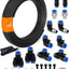 Kit manguera aire 1/8pulg 10m SAE J844 con cortador y cinta teflón