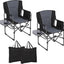 2 Sillas Campamento Plegables Adultos 400lb con Mesa