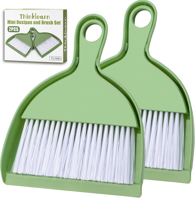 Set 2 Escobas Mini Recogedor Cepillo Batidor Mascotas Hogar
