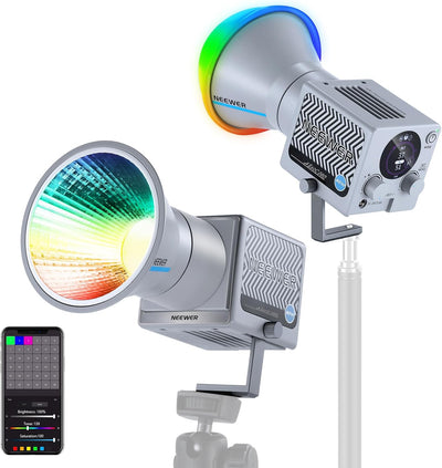 Luz LED RGB portátil 60W con control APP DMX
