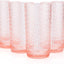 6 Pzas Vasos Acrílicos Forma Panal 22oz Rosa Coral