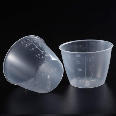 Taza medición plástico transparente 5uds 5.4oz