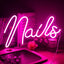 Letrero neón LED rosa para decoración salón uñas y dormitorio