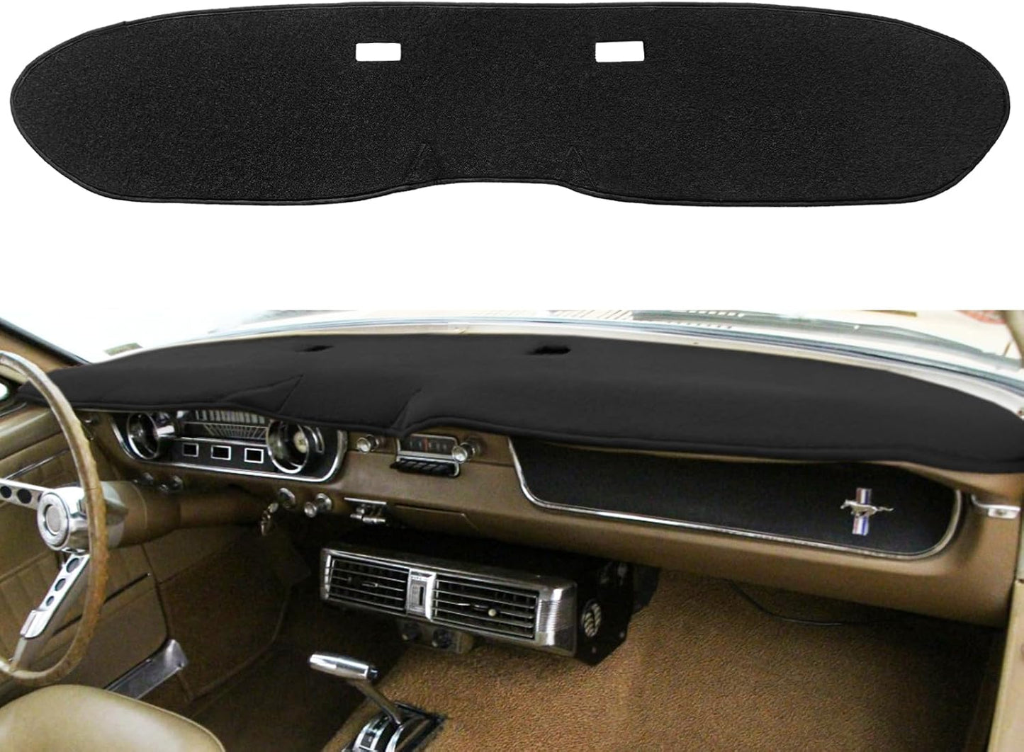 Alfombrilla salpicadero Ford Mustang negro J289