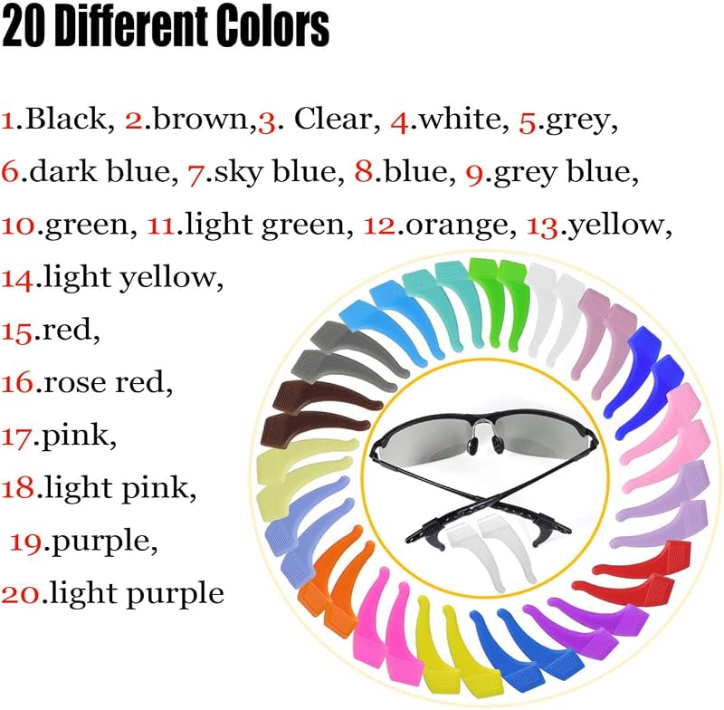Soporte antideslizante silicona para lentes multicolor