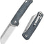 Cuchillo EDC plegable D2 3.06" hoja satinada mango micarta