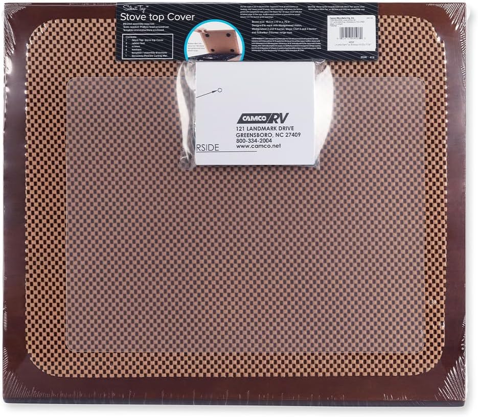 Cubierta silenciosa estufa RV 19.5x17" burdeos