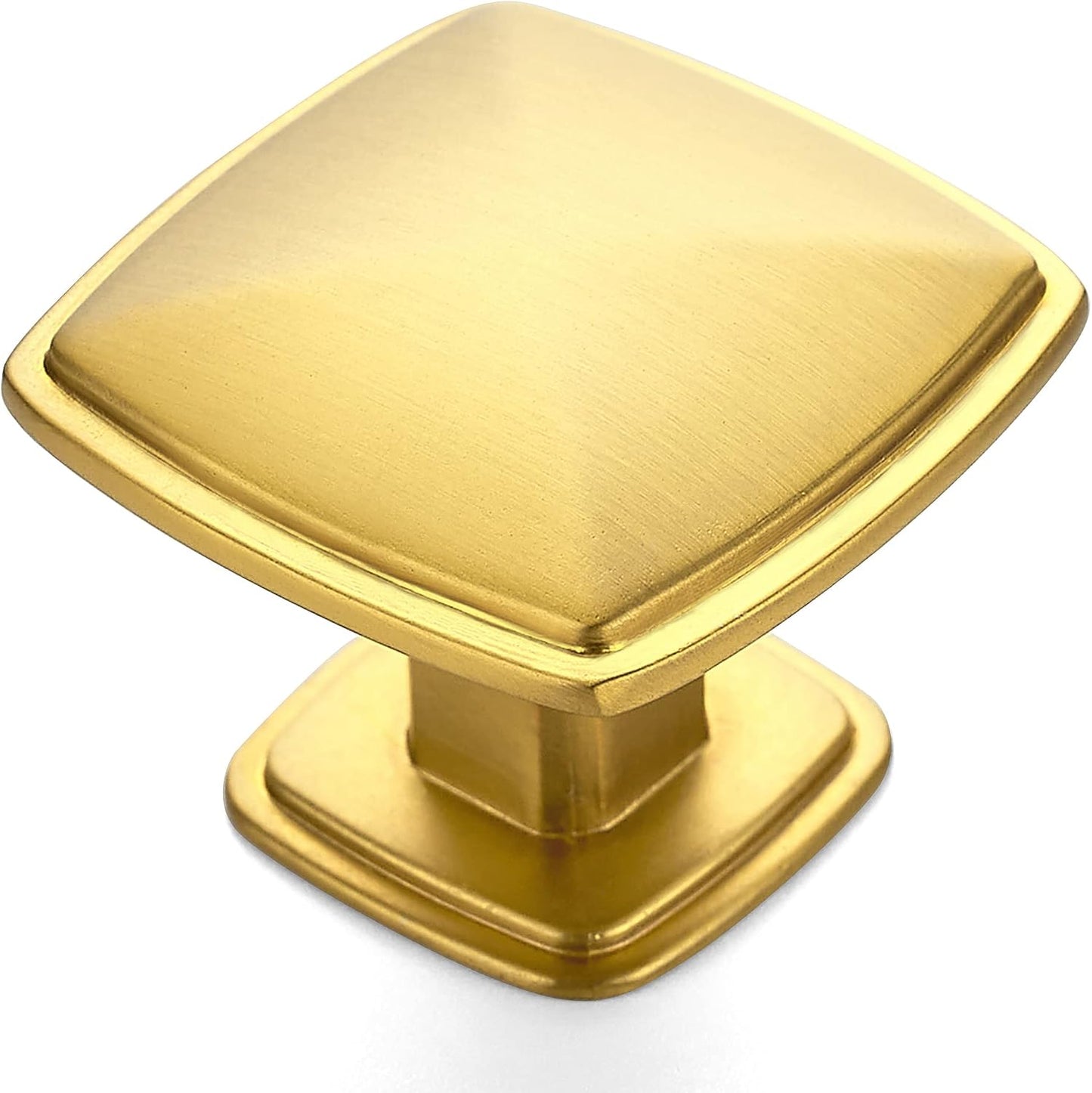 25 Pomos Cuadrados Dorados para Gabinete Cocina