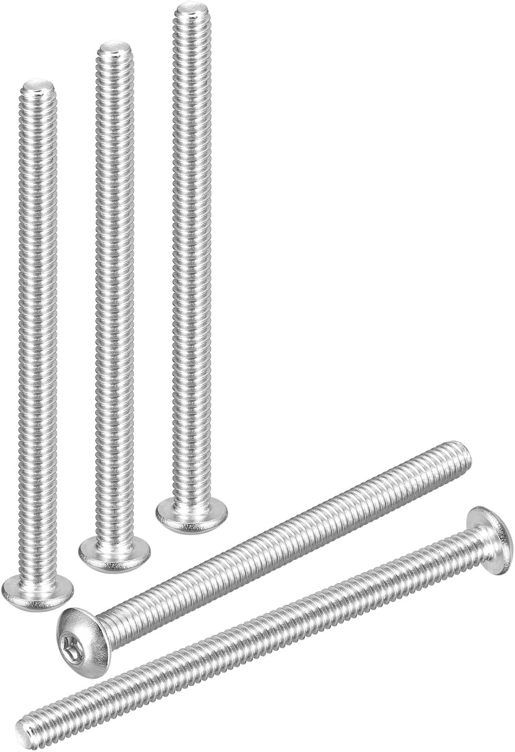 Tornillos botón hex 8-32x2-1/4 acero inox 304 set 20