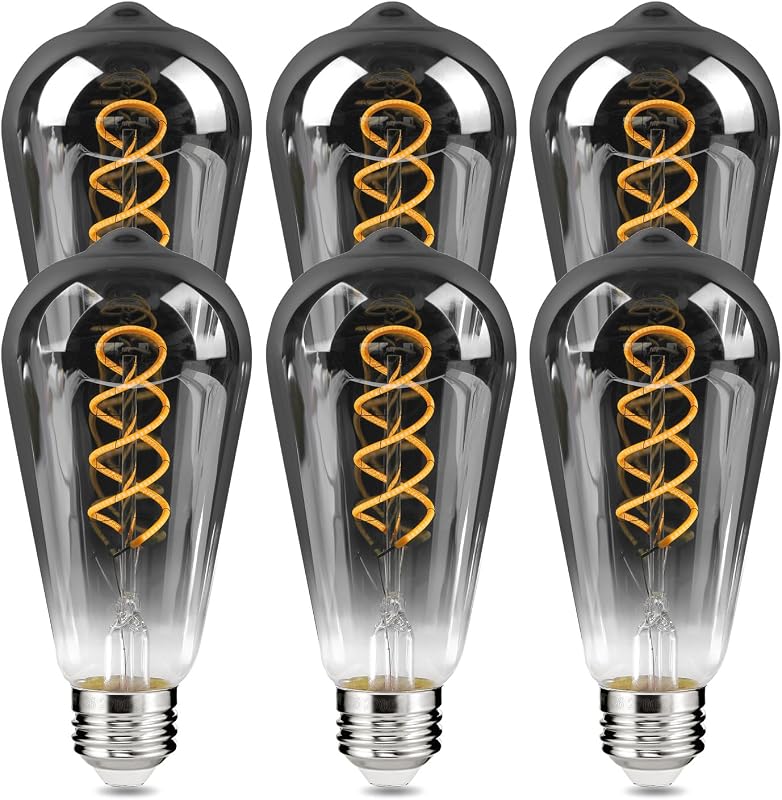 Bombilla Edison vintage gris ahumado 4W 2700K