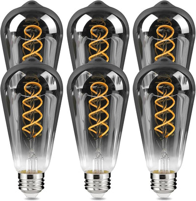 Bombilla Edison vintage gris ahumado 4W 2700K