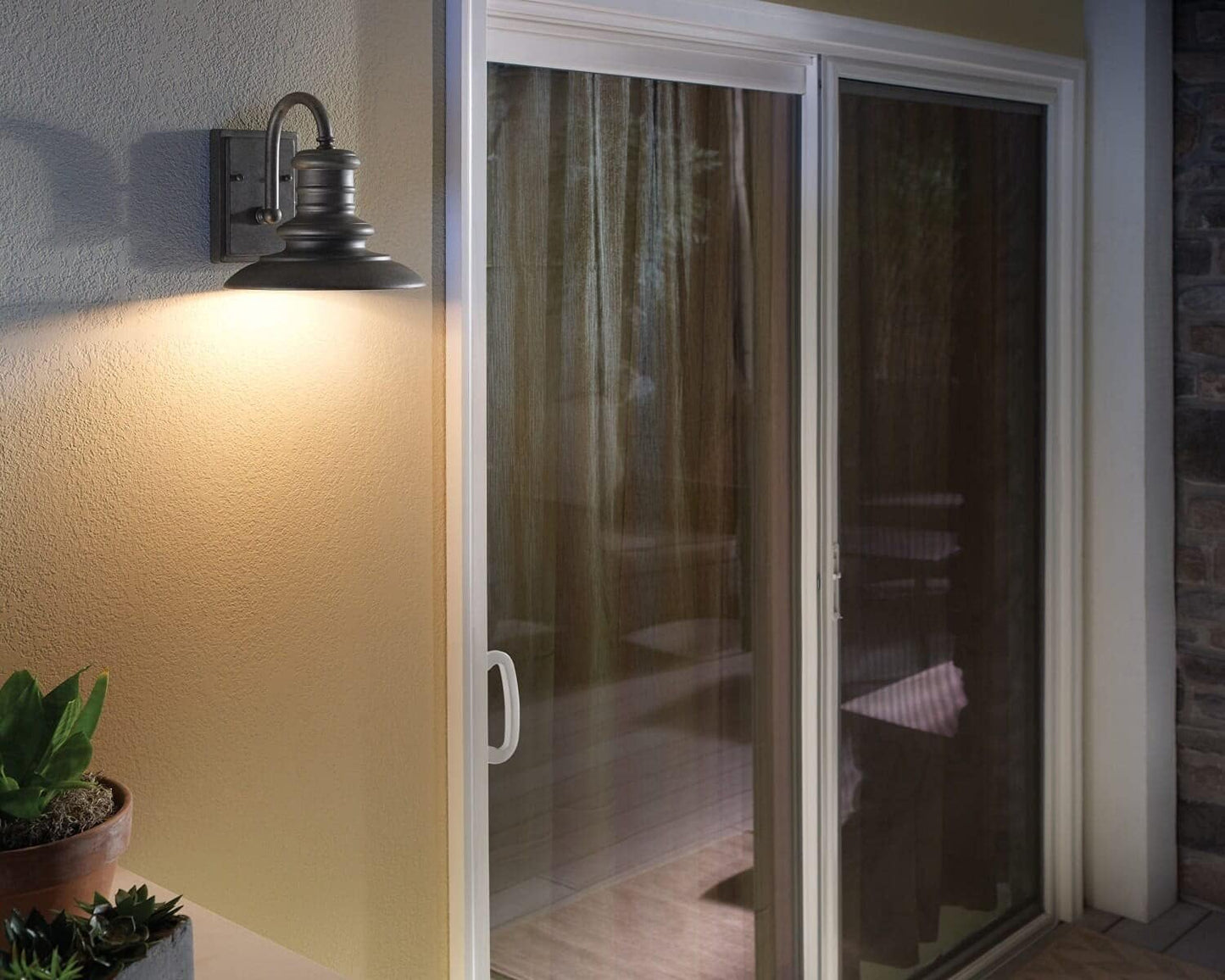 Farol pared bronce 1 luz 9x10pulg 100W