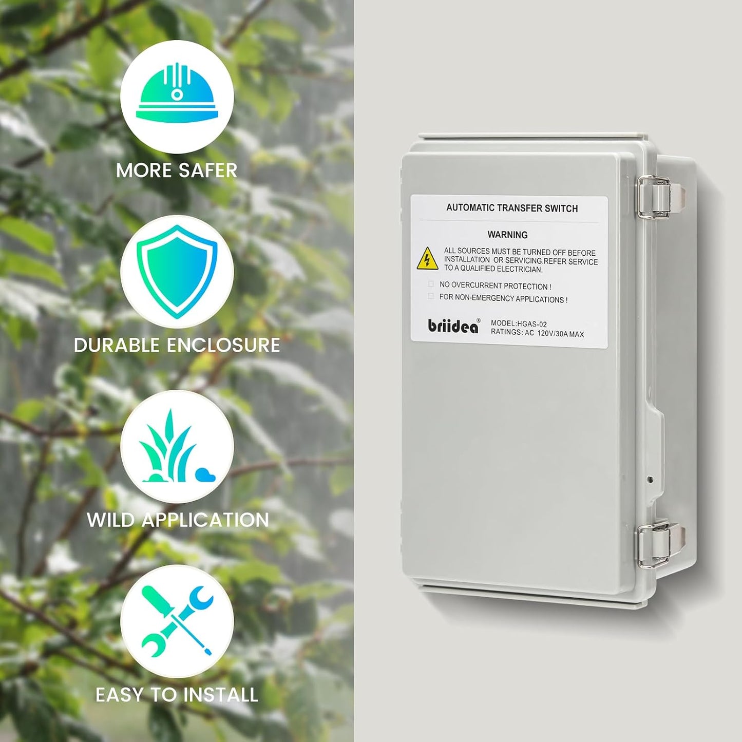 Interruptor transferencia RV 30A 120/240V AC