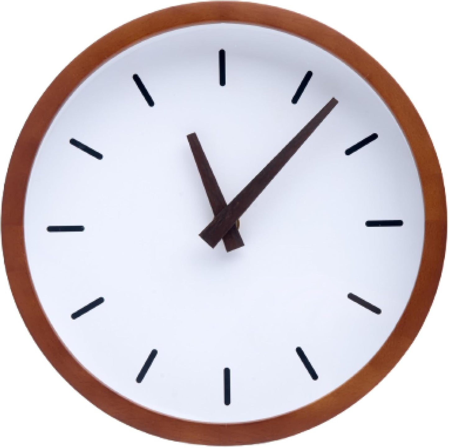 Reloj pared analógico madera mediados siglo 9pulg silencioso