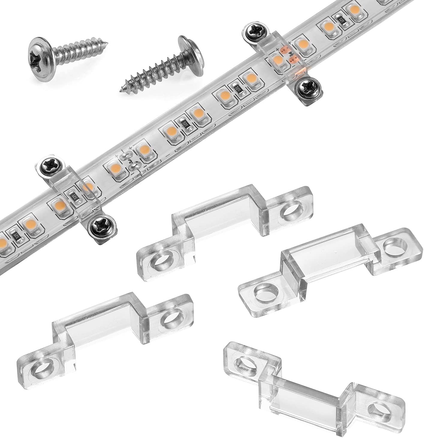 100 Soportes Tira Luces LED IP67/68 0.394pulg