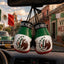 Guante boxeo con bandera mexicana para coche y espejo