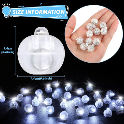 30 Pzas Luces LED Bola para Linterna Papel Navidad Halloween
