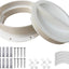 Conectores pared doble ventilador 6-6.5pulg blanco
