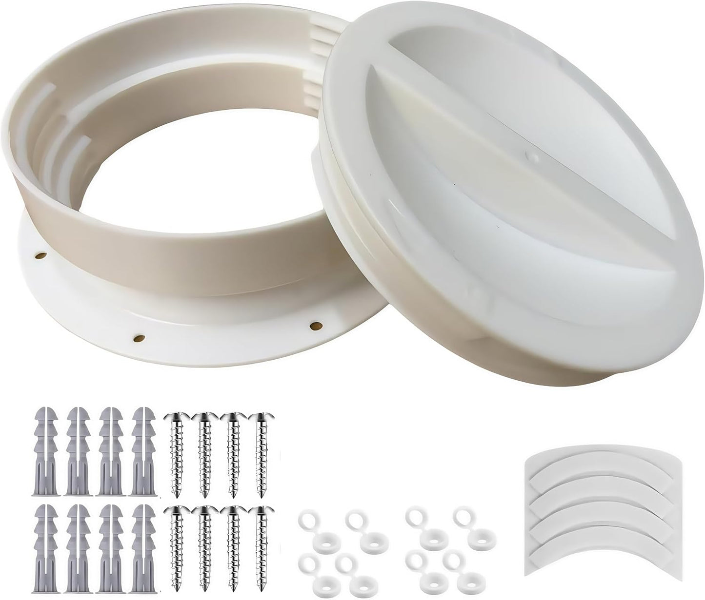 Conectores pared doble ventilador 6-6.5pulg blanco