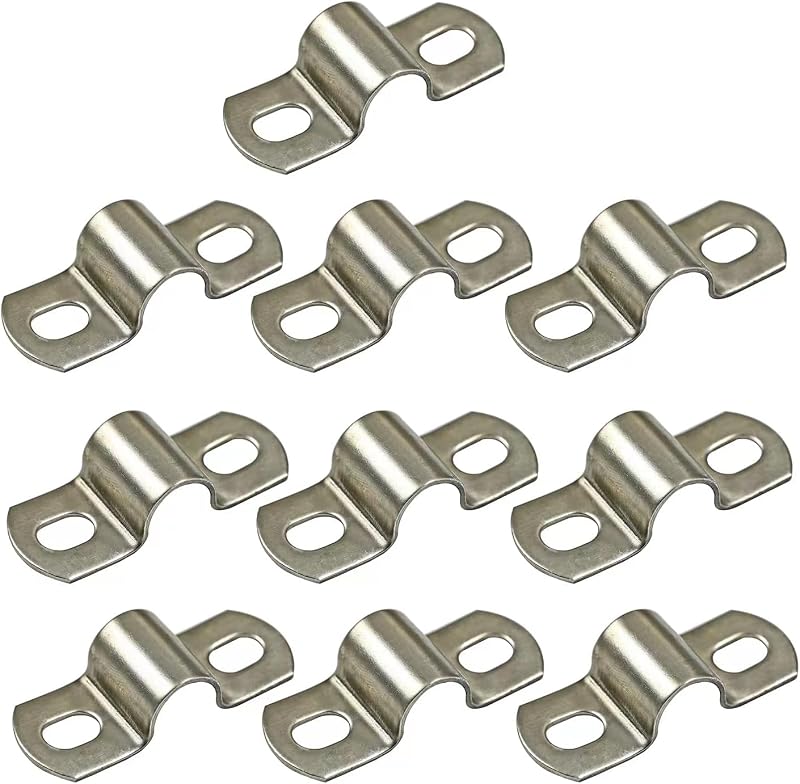 10 Abrazaderas Tubo U Acero Inox 304 1.417pulg