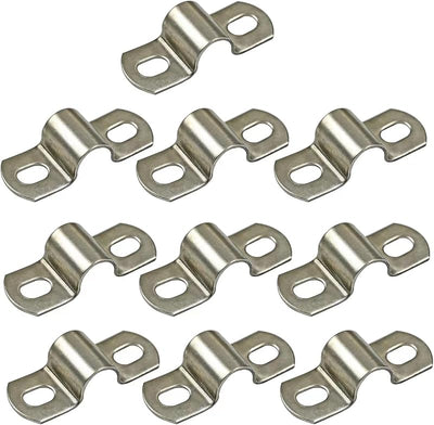 10 Abrazaderas Tubo U Acero Inox 304 1.417pulg