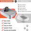 Caja arena acero inox para gatos con bandeja alta antiadherente