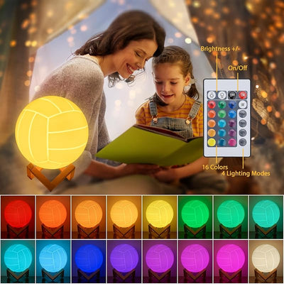 Luz nocturna voleibol para niños con control remoto