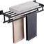 Toallero pared 24pulg acero inox SUS304 negro mate doble