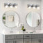 Lámpara tocador baño 3 luces vidrio transparente cromo E26