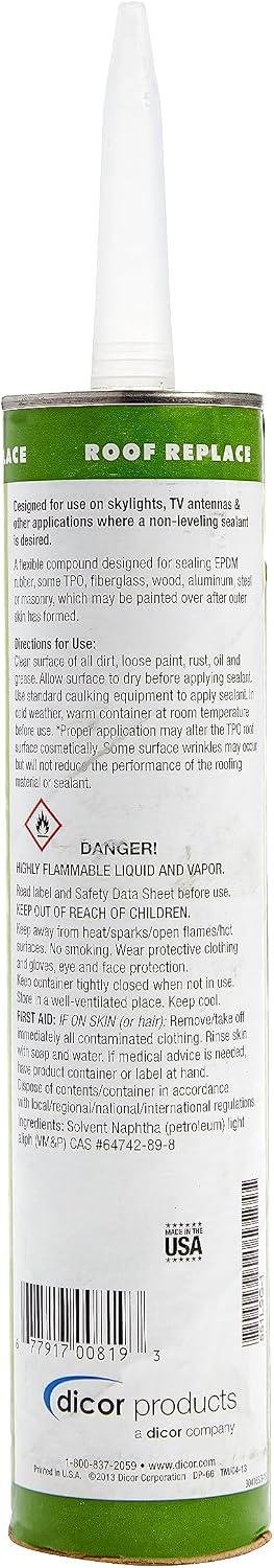 Sellador solape sin HAPS 10.3oz gris RV electrodomésticos
