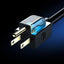 Cable extensión 20ft negro set 2 16 resistente ETL