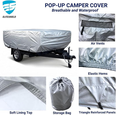 Funda plegable caravana impermeable anti-UV 18-20 ft