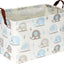Cesta elefante azul plegable con asas para libros y decoración