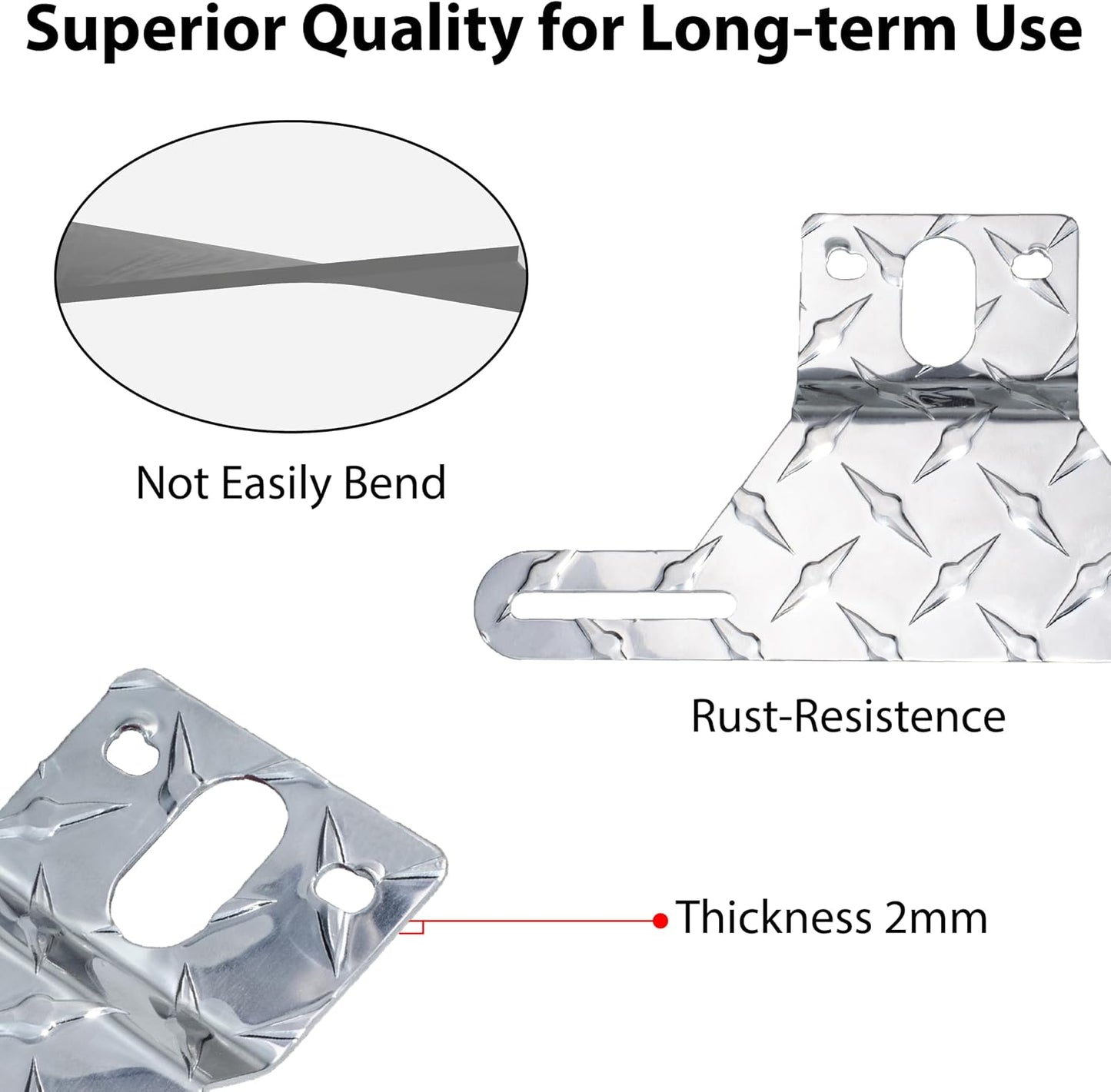 Kit soporte matrícula remolque adhesivo reflectante duradero