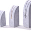 Soporte terciopelo gris para mostrar collares y pendientes