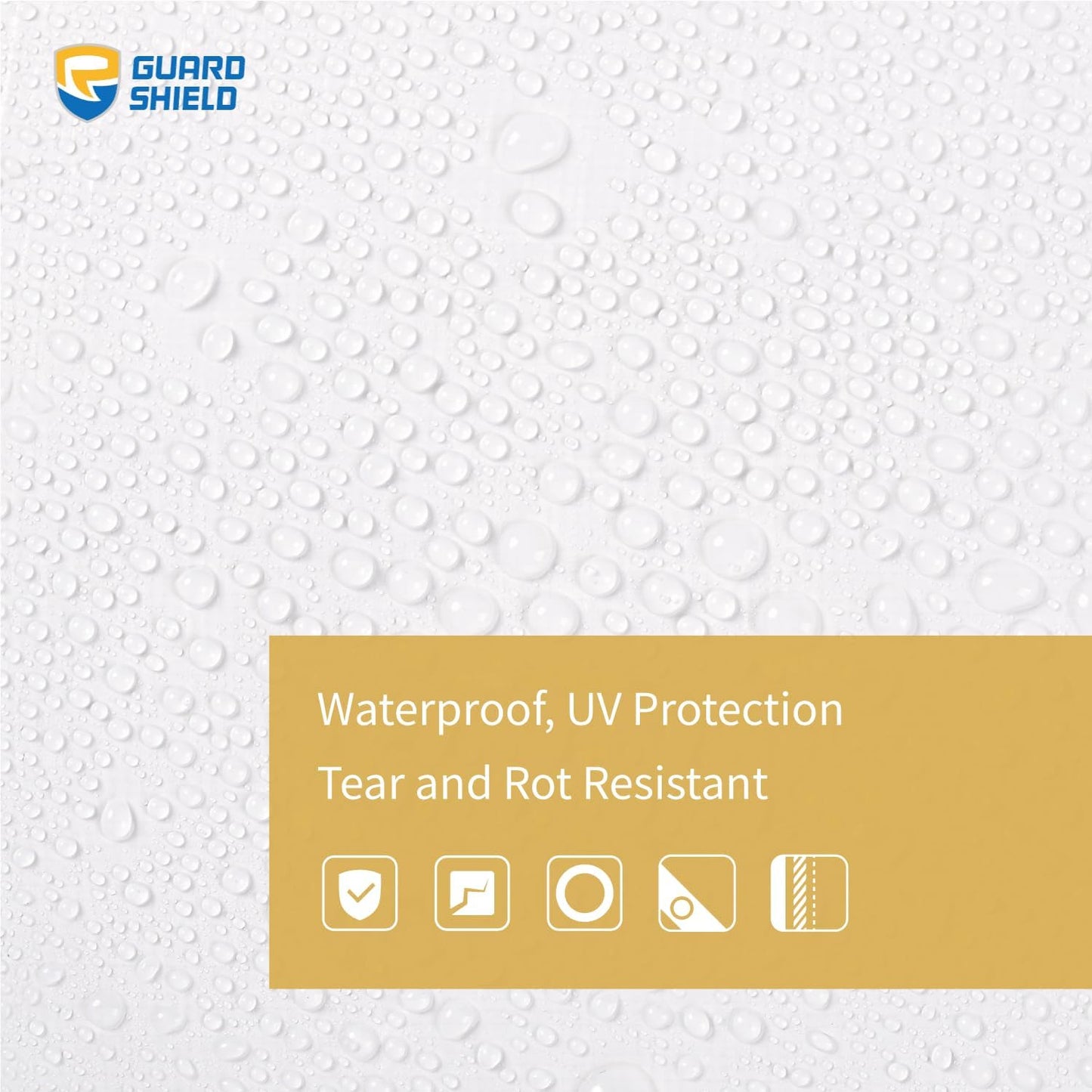 Lona blanca resistente impermeable 12x12ft 12mm